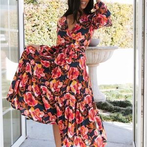 BALSA DRESS - NAVY FLORAL